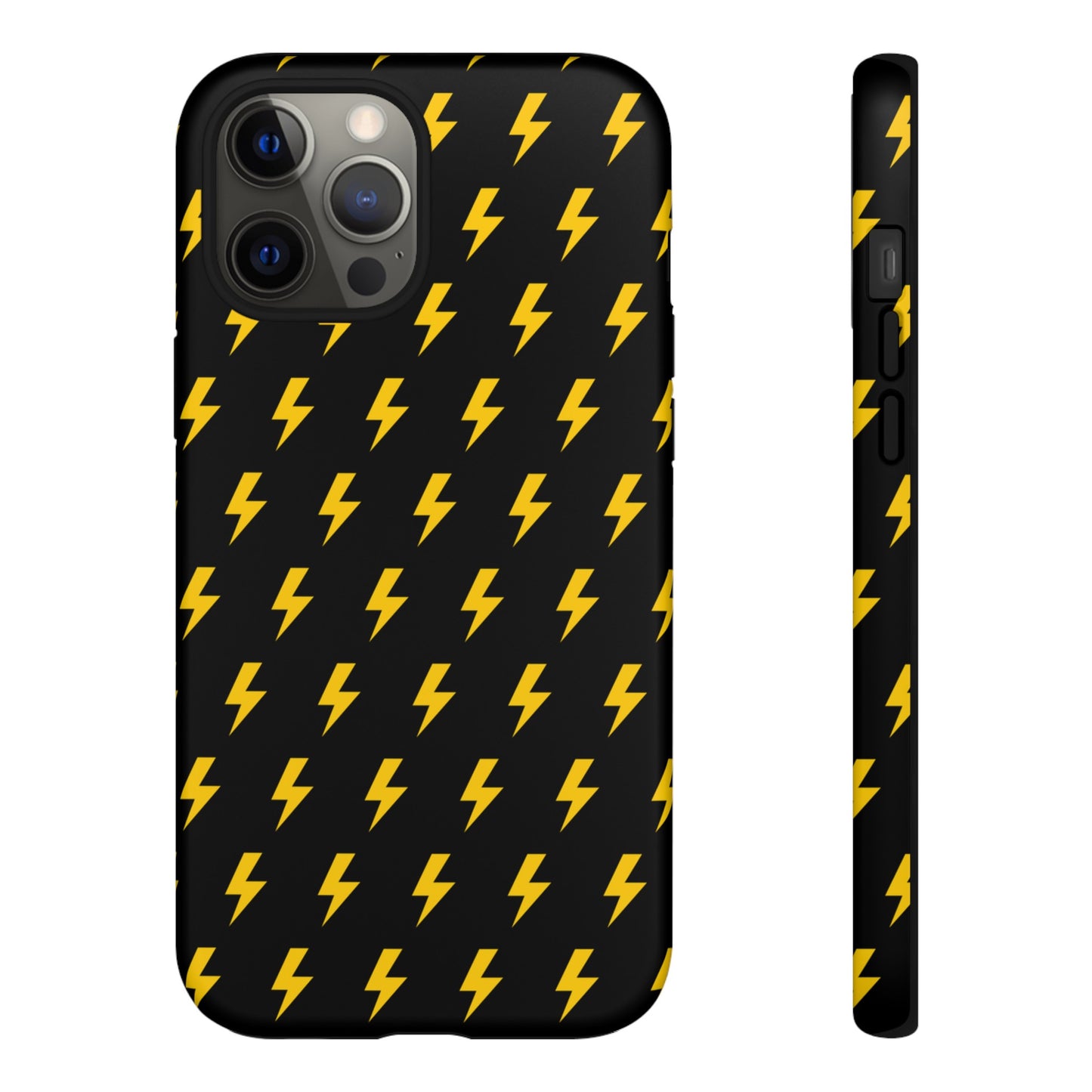 Étui de téléphone robuste Lightning Bolt (noir/jaune)