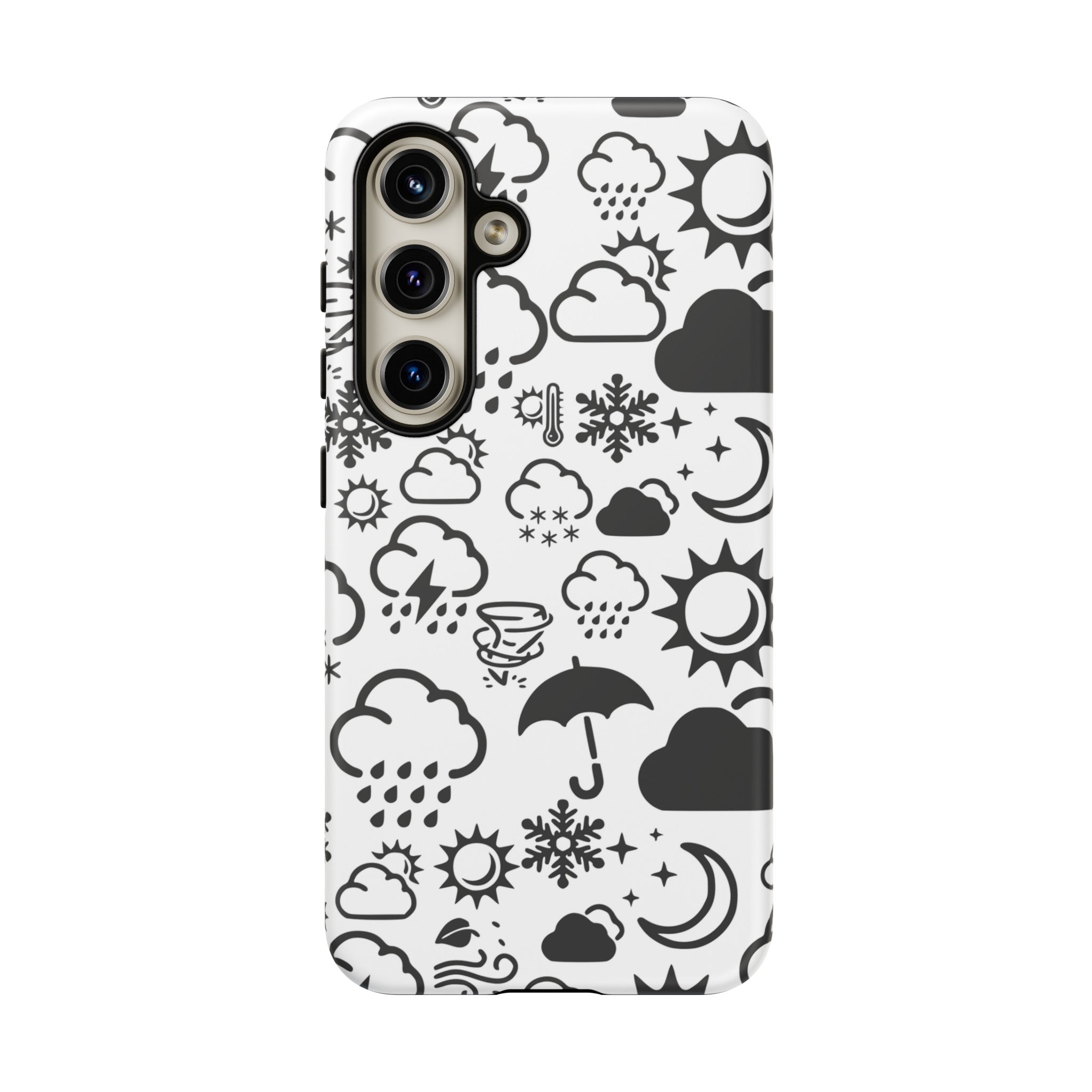 Funda resistente para teléfono Wx Icon (blanco/negro) 