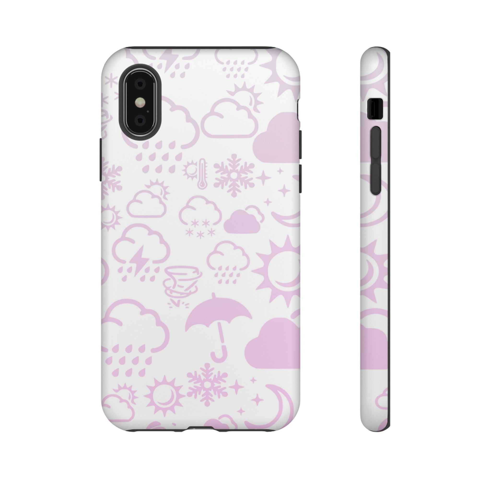 Funda resistente para teléfono Wx Icon (blanco/rosa) 