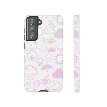 Funda resistente para teléfono Wx Icon (blanco/rosa)