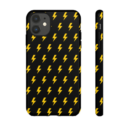 Étui de téléphone robuste Lightning Bolt (noir/jaune)