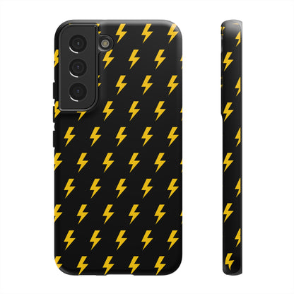 Étui de téléphone robuste Lightning Bolt (noir/jaune)