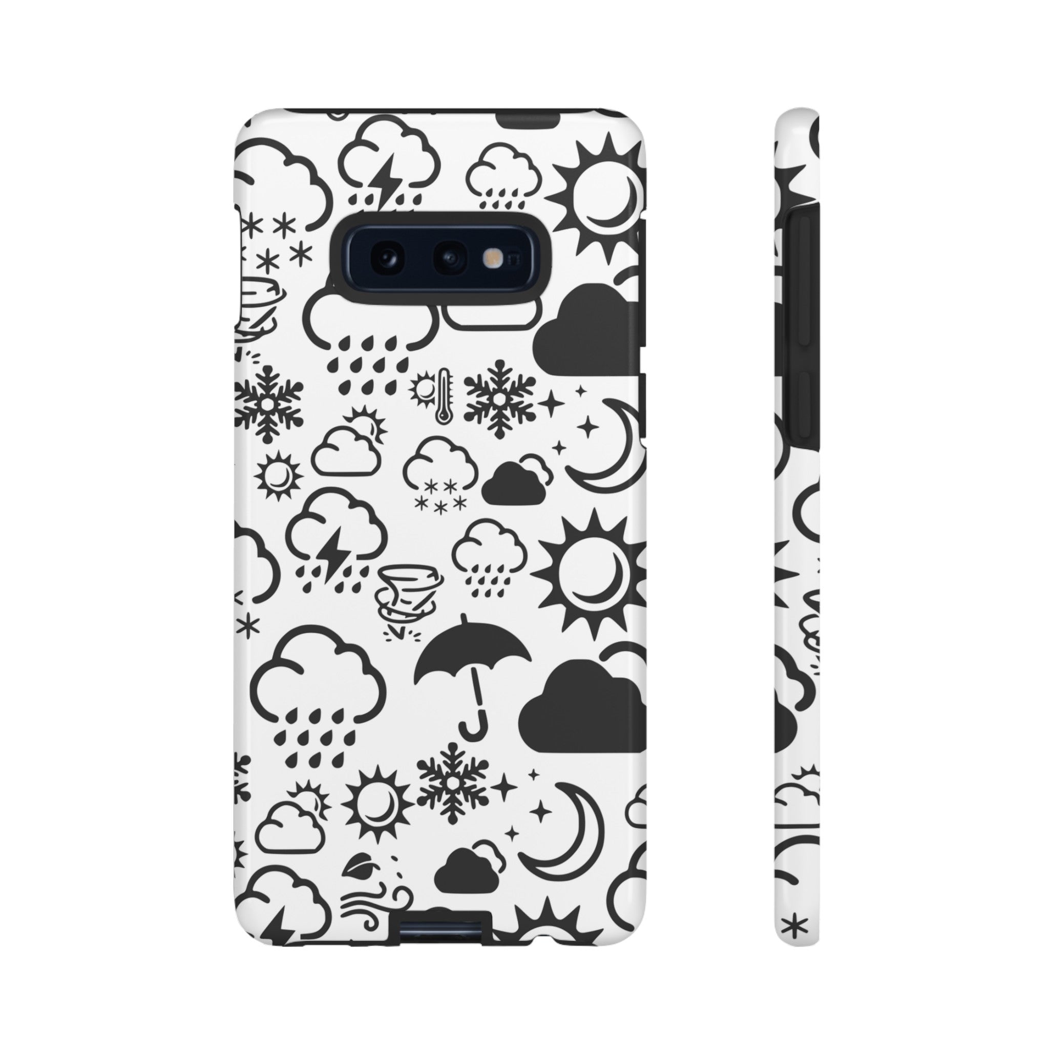 Funda resistente para teléfono Wx Icon (blanco/negro) 