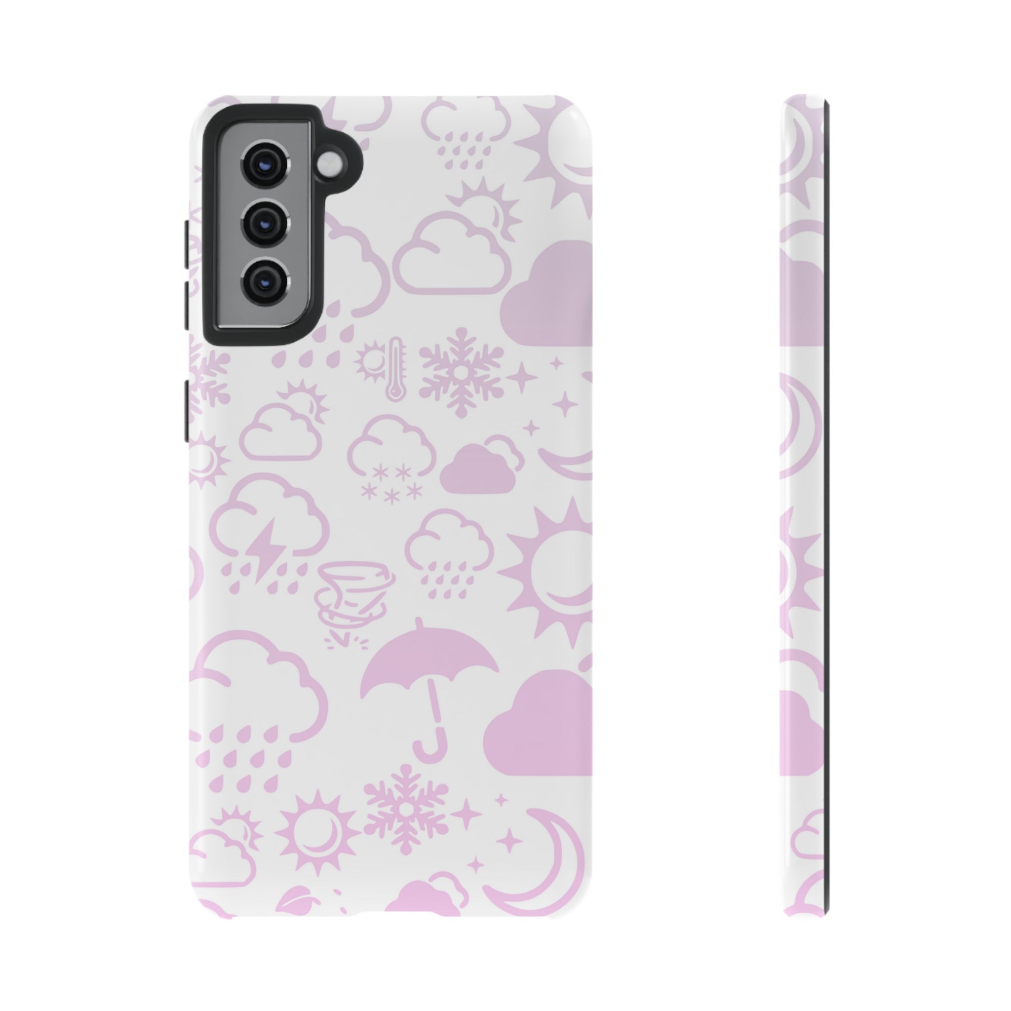 Funda resistente para teléfono Wx Icon (blanco/rosa) 