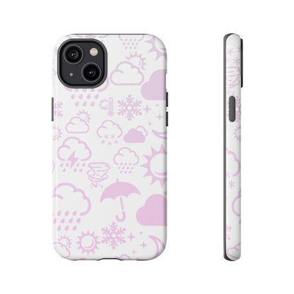 Funda resistente para teléfono Wx Icon (blanco/rosa)