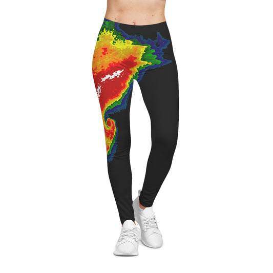 Leggings casuales con estampado de radar 