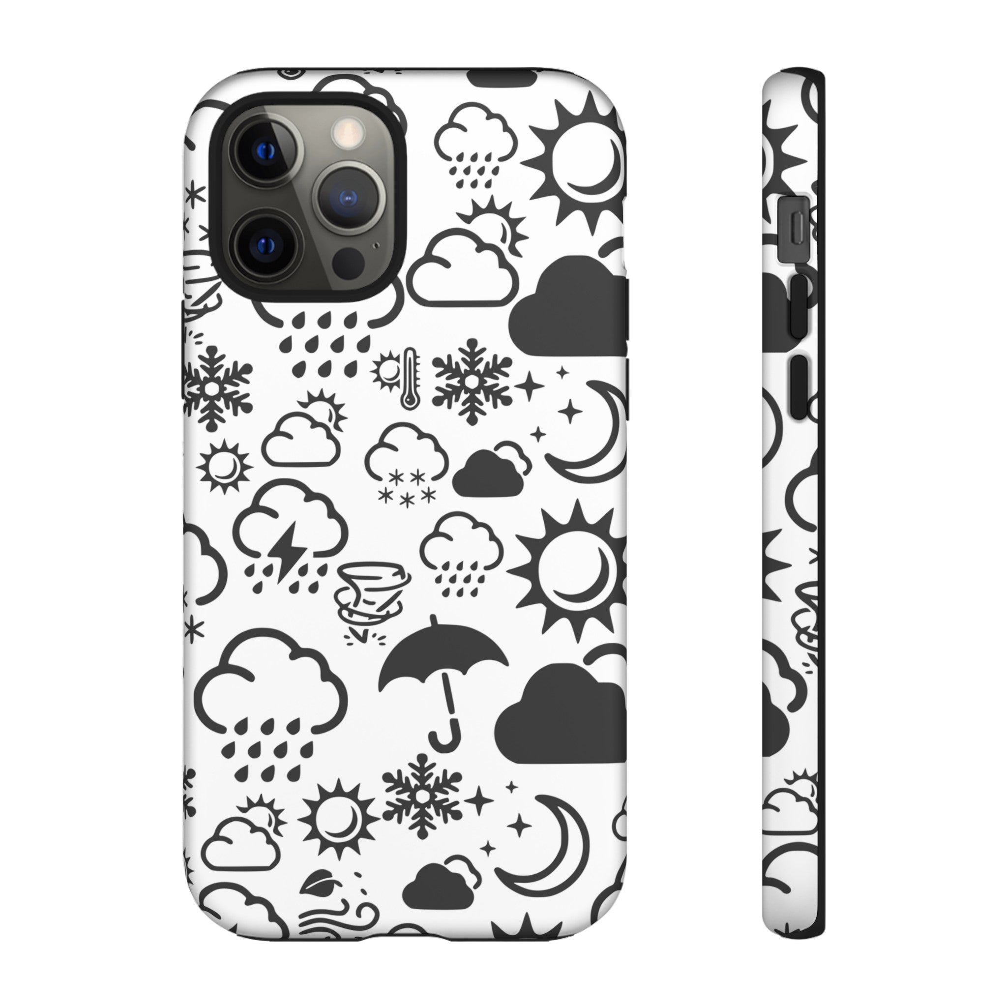 Funda resistente para teléfono Wx Icon (blanco/negro) 