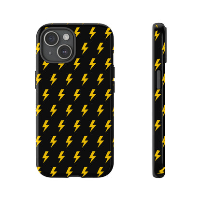 Étui de téléphone robuste Lightning Bolt (noir/jaune)