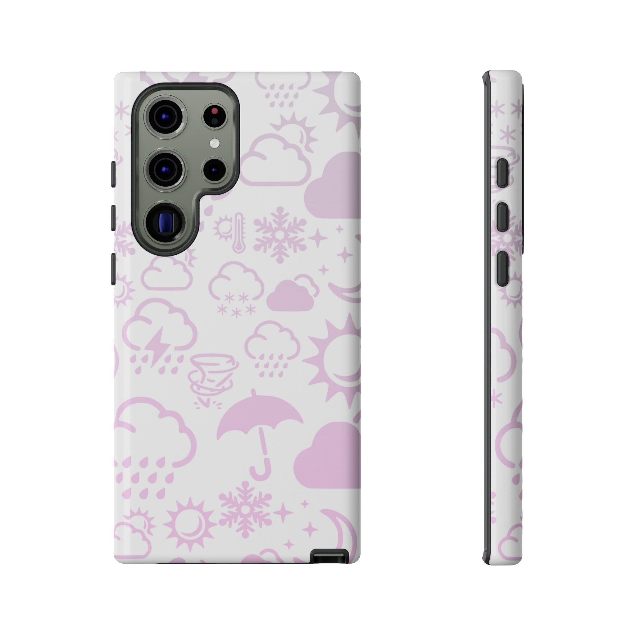 Funda resistente para teléfono Wx Icon (blanco/rosa) 