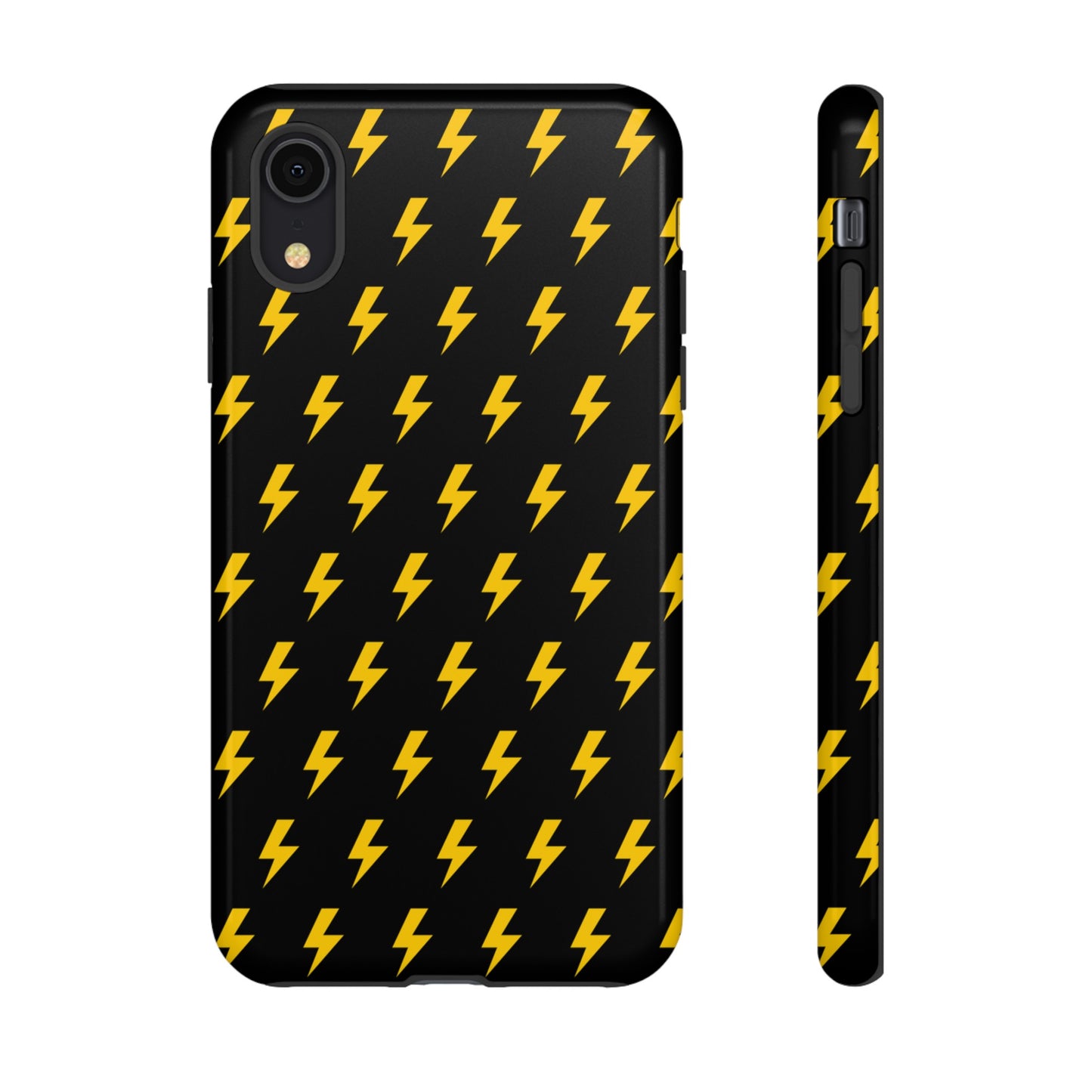 Étui de téléphone robuste Lightning Bolt (noir/jaune)