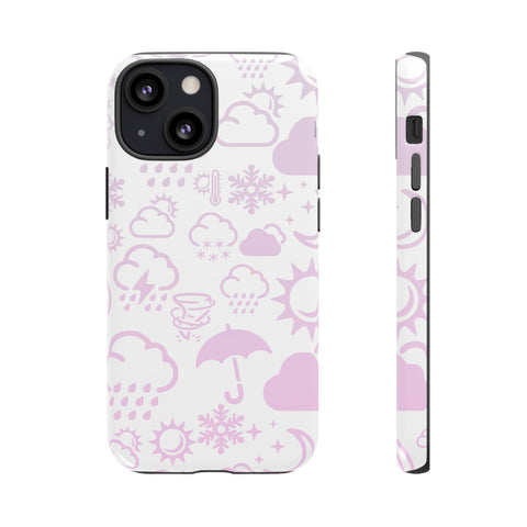 Funda resistente para teléfono Wx Icon (blanco/rosa)