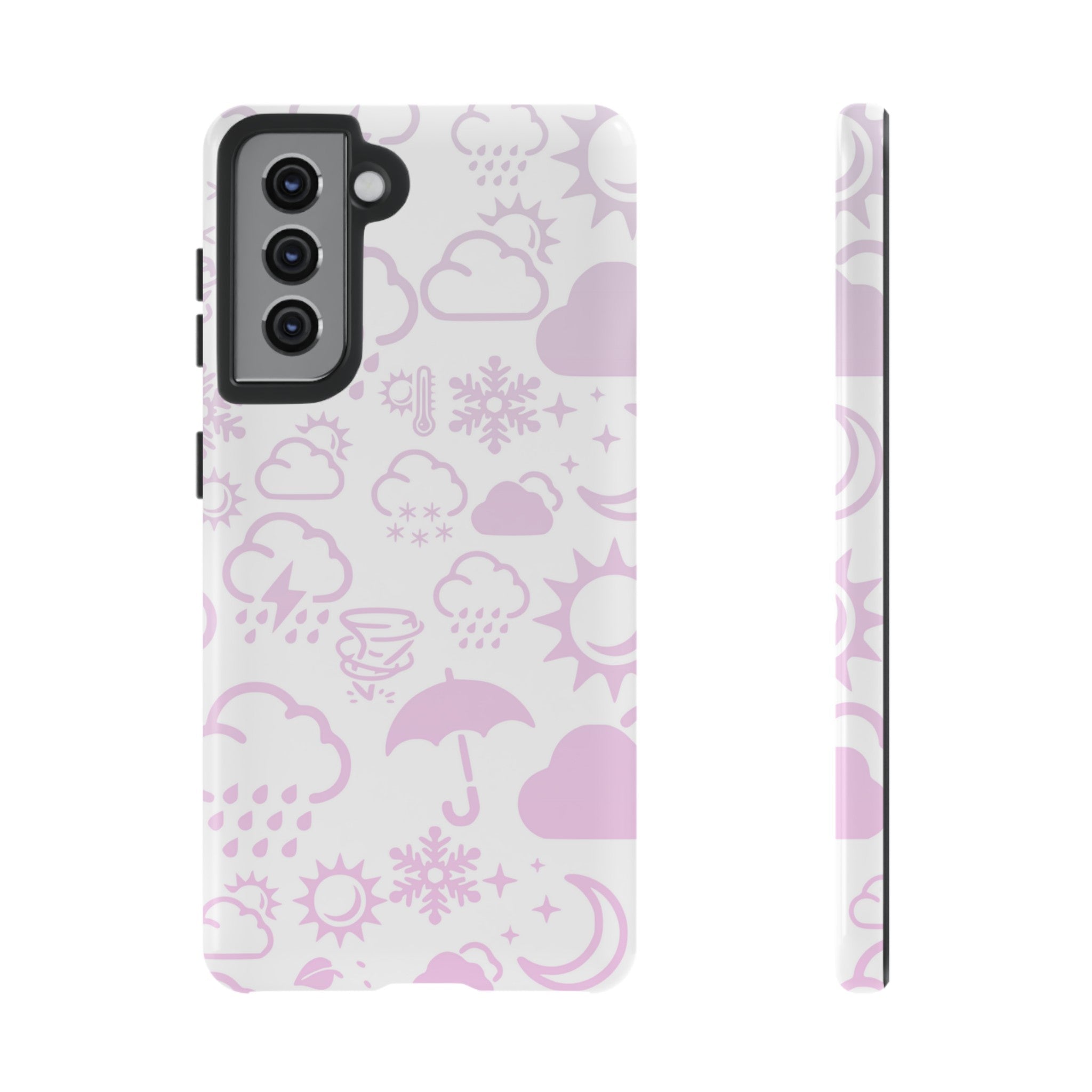 Funda resistente para teléfono Wx Icon (blanco/rosa) 