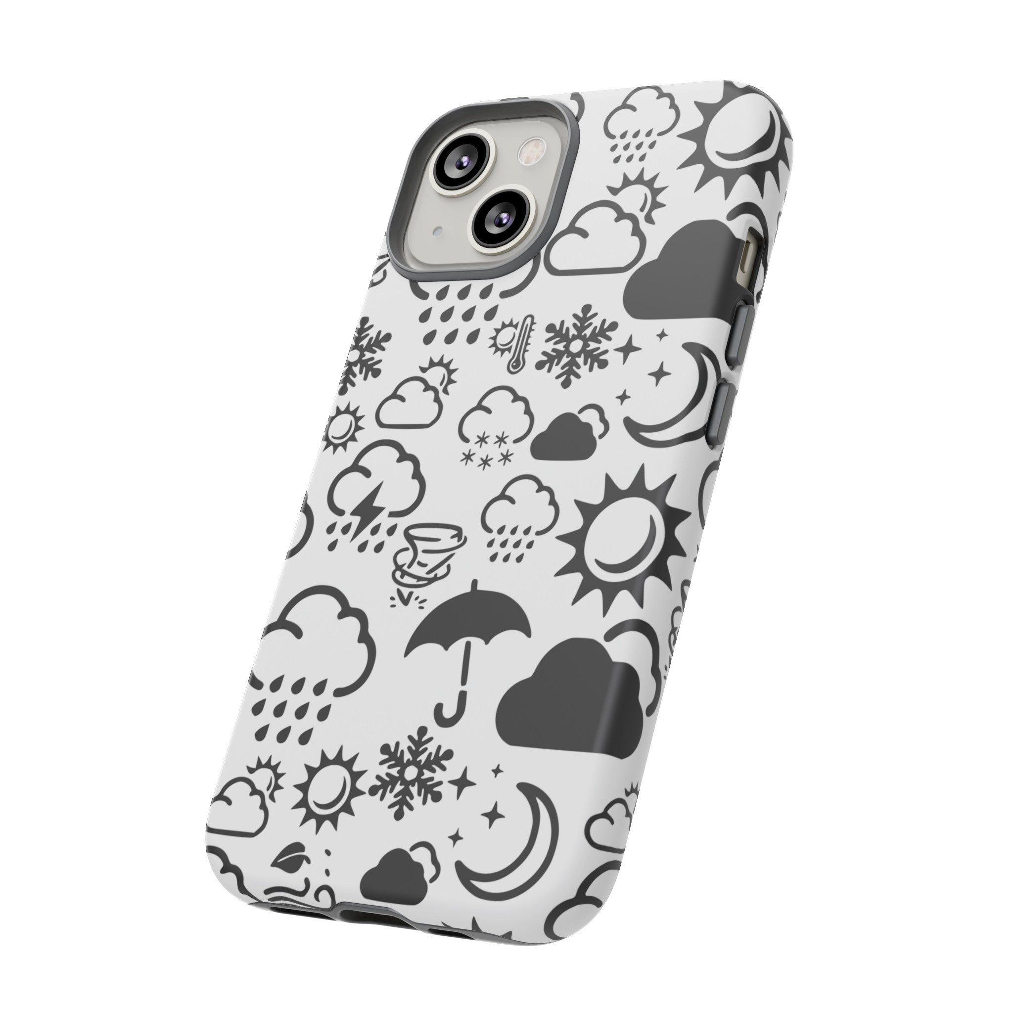 Funda resistente para teléfono Wx Icon (blanco/negro) 