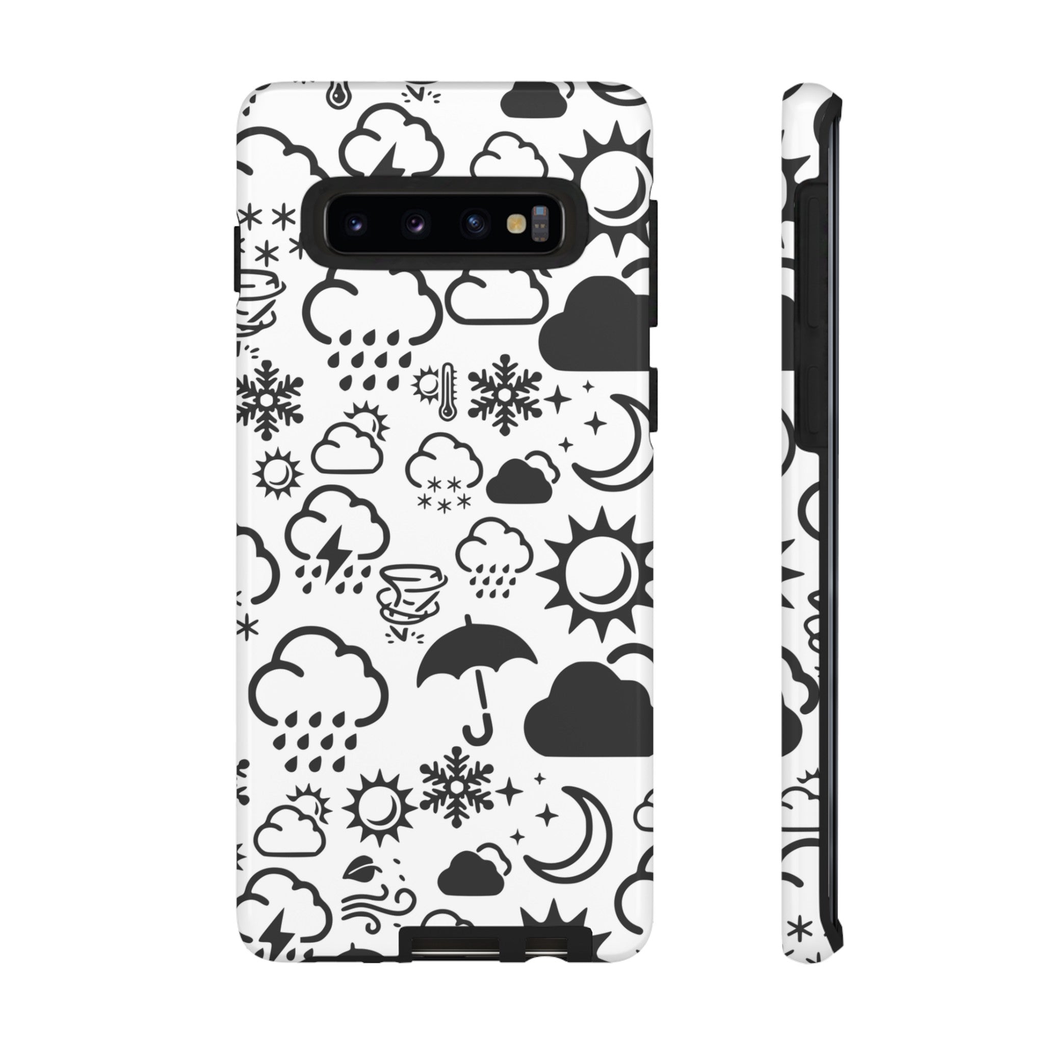 Funda resistente para teléfono Wx Icon (blanco/negro) 