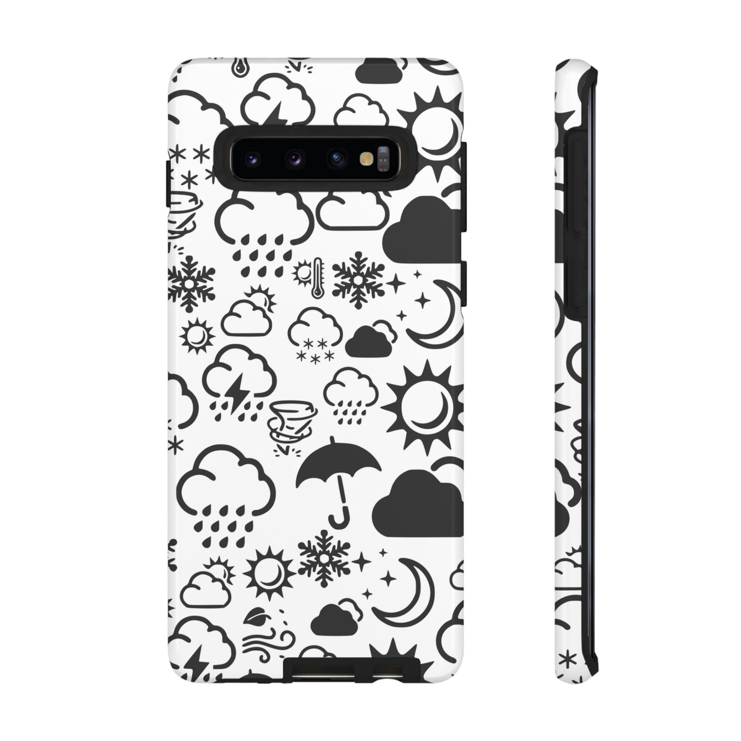 Wx Icon (White/Black) Tough Phone Case