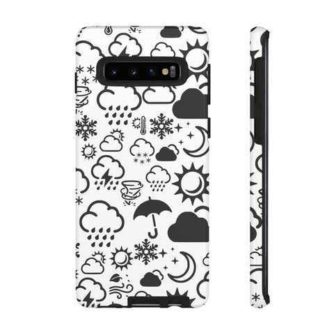 Funda resistente para teléfono Wx Icon (blanco/negro)