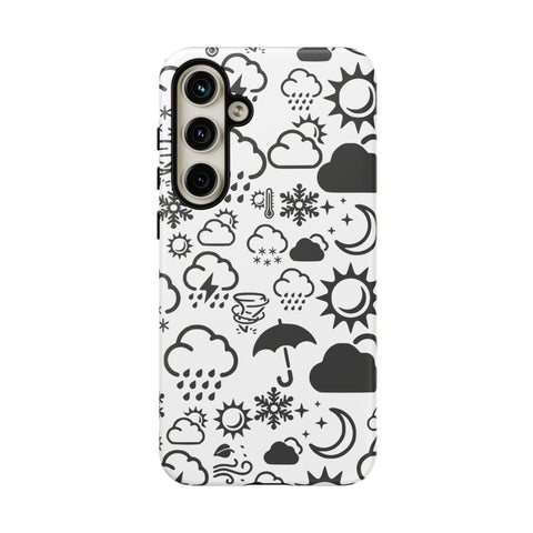 Funda resistente para teléfono Wx Icon (blanco/negro)