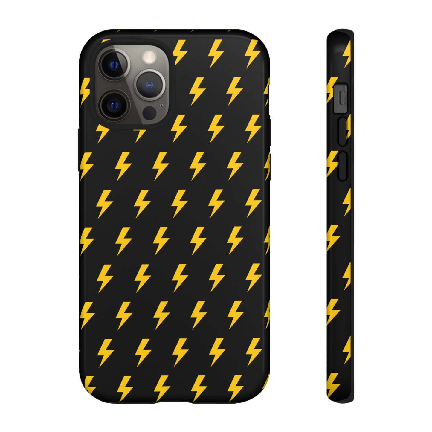 Étui de téléphone robuste Lightning Bolt (noir/jaune)