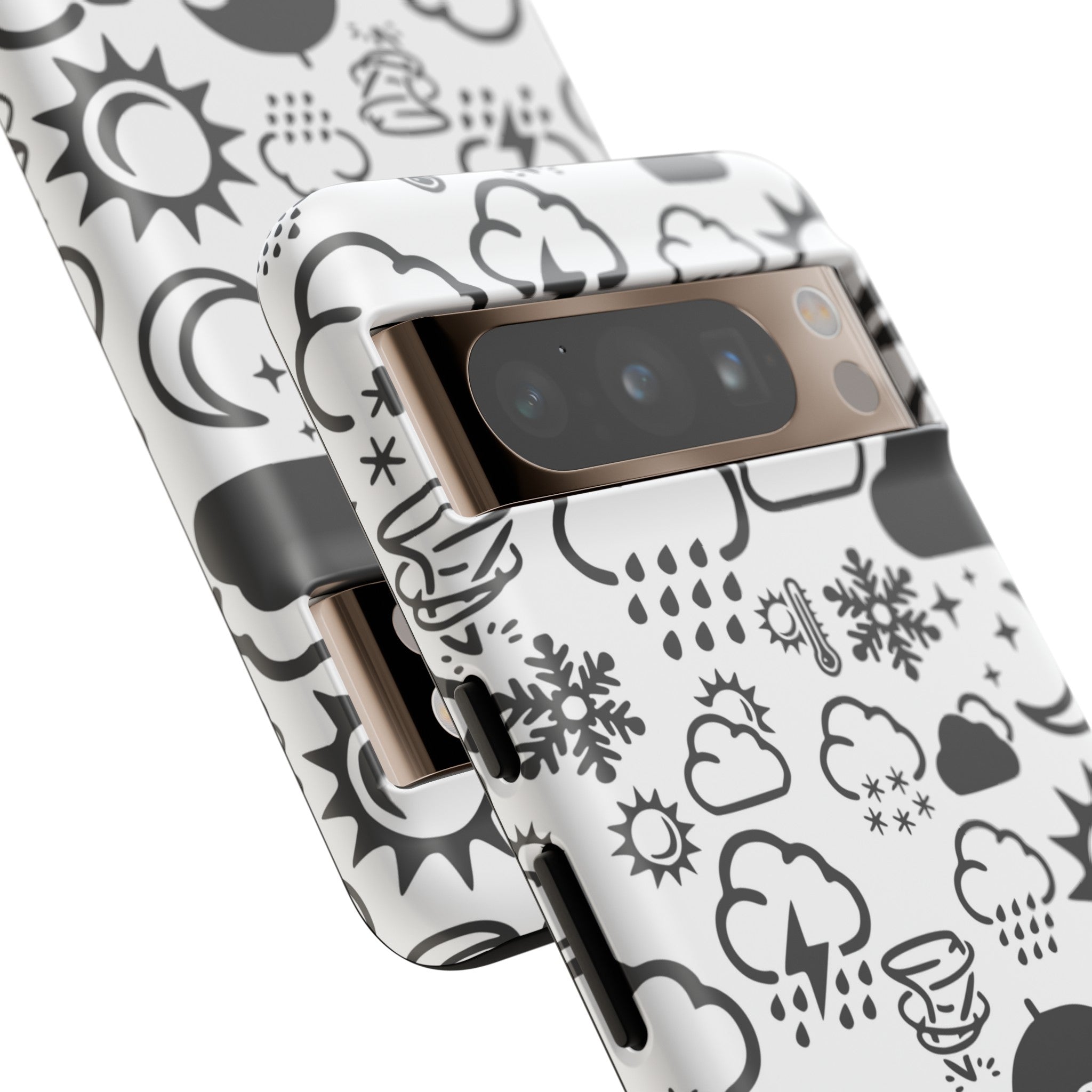 Funda resistente para teléfono Wx Icon (blanco/negro) 