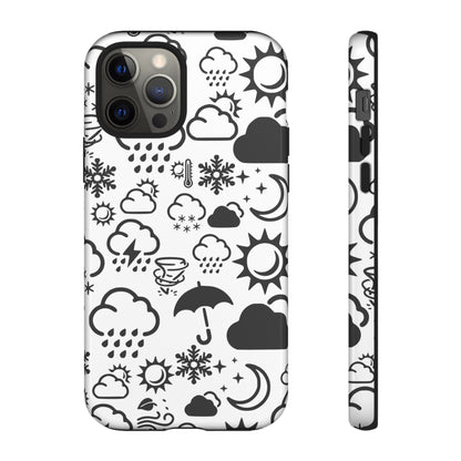 Wx Icon (White/Black) Tough Phone Case