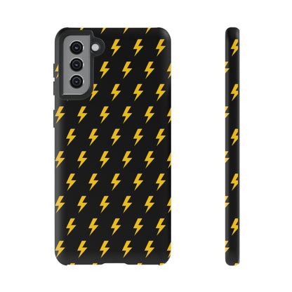 Étui de téléphone robuste Lightning Bolt (noir/jaune)