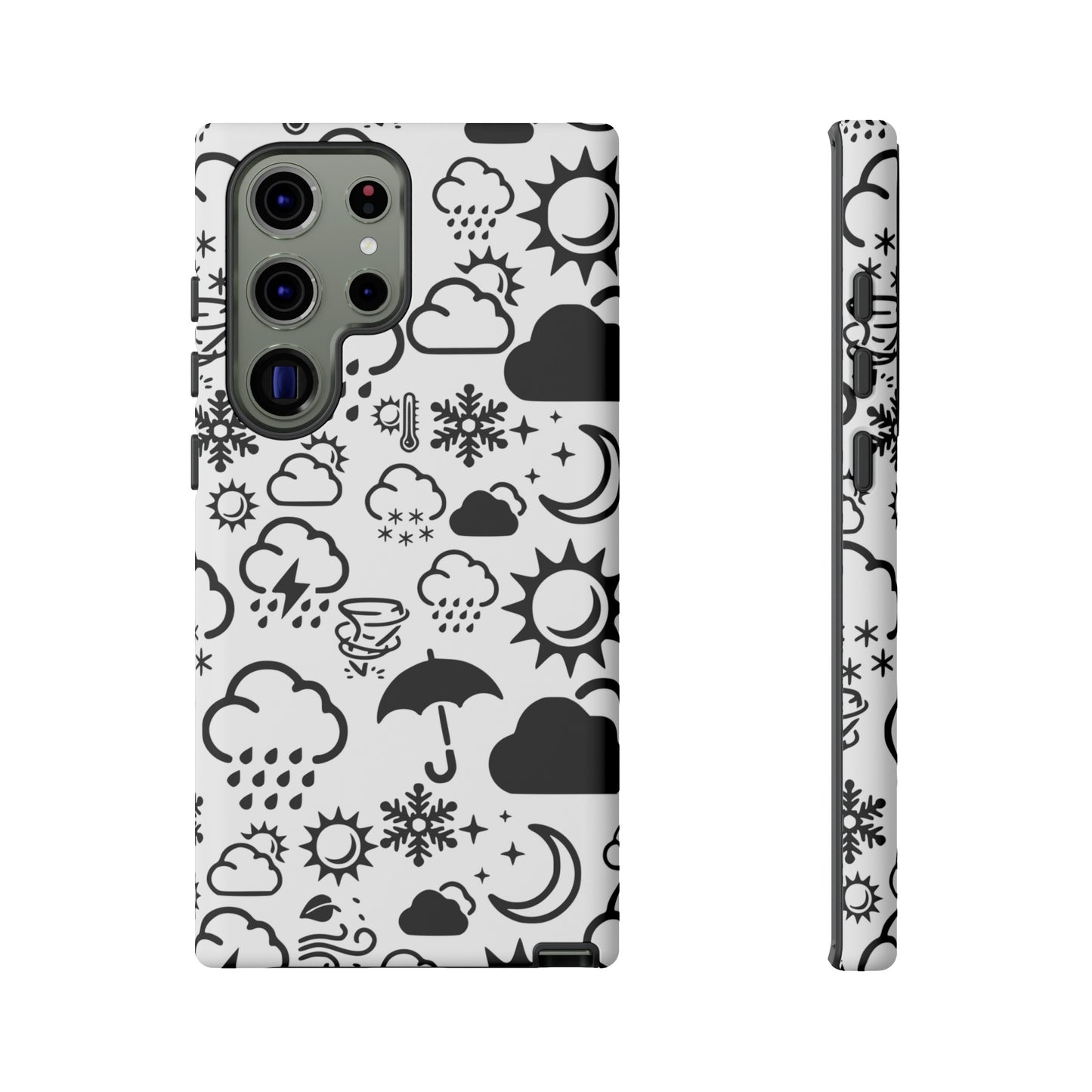 Wx Icon (White/Black) Tough Phone Case