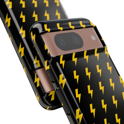 Étui de téléphone robuste Lightning Bolt (noir/jaune)