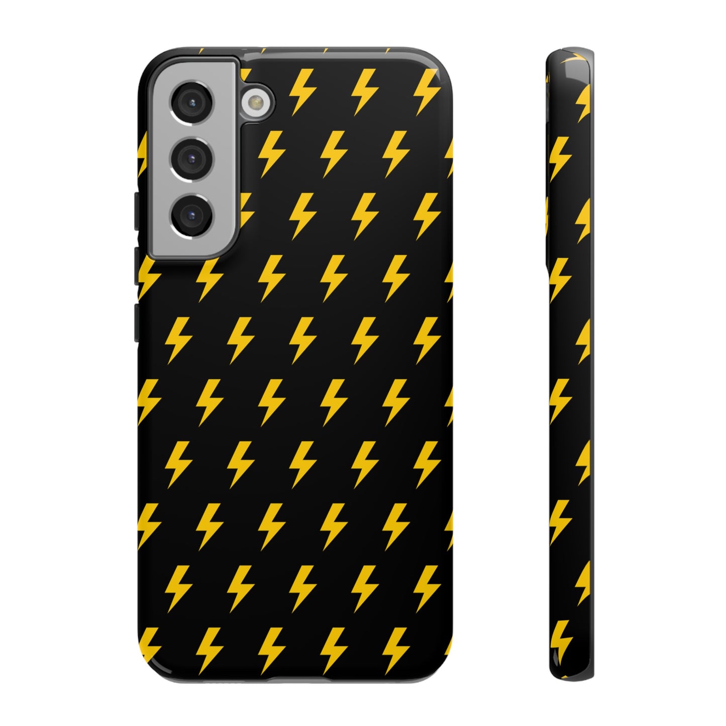 Étui de téléphone robuste Lightning Bolt (noir/jaune)