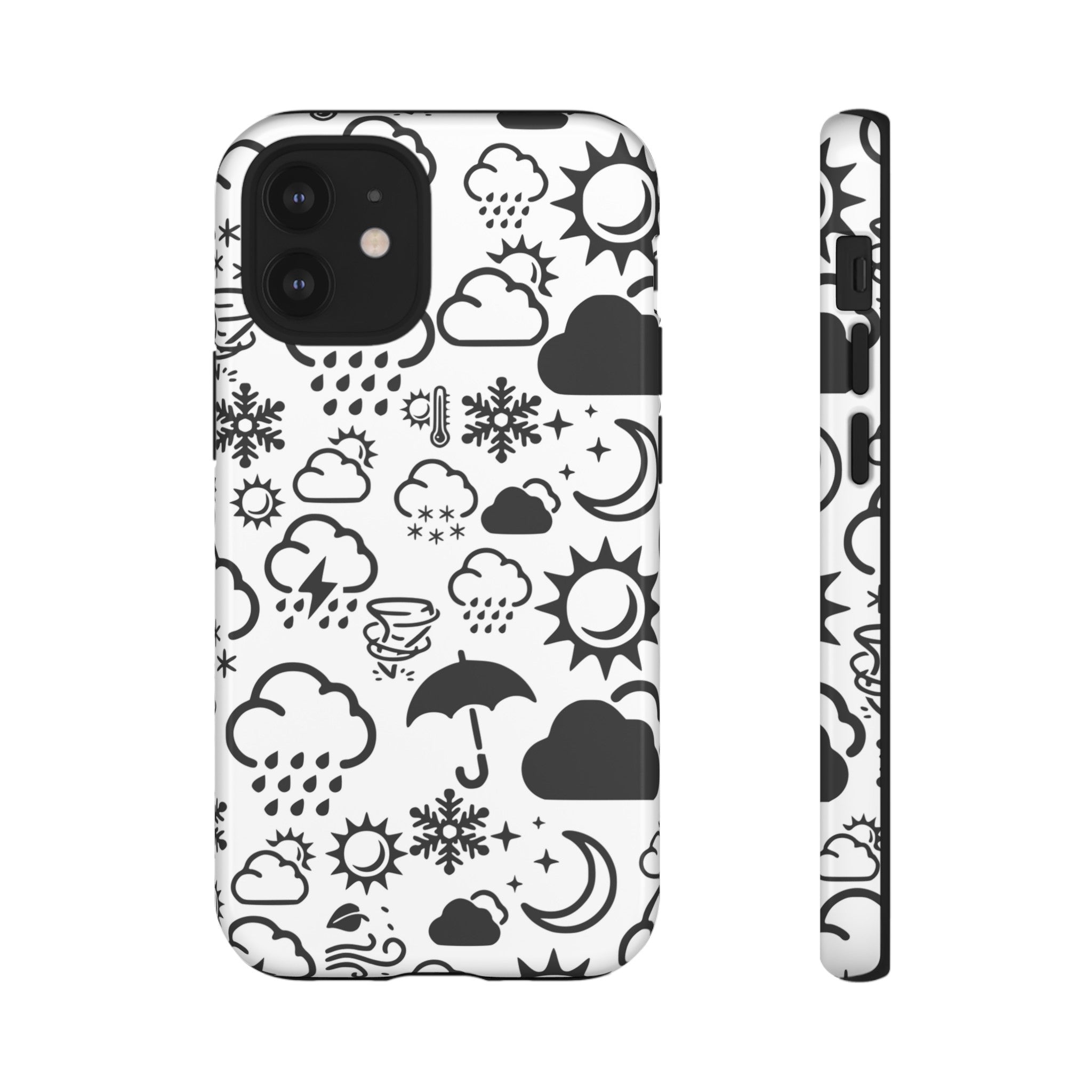 Funda resistente para teléfono Wx Icon (blanco/negro) 