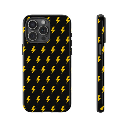 Étui de téléphone robuste Lightning Bolt (noir/jaune)