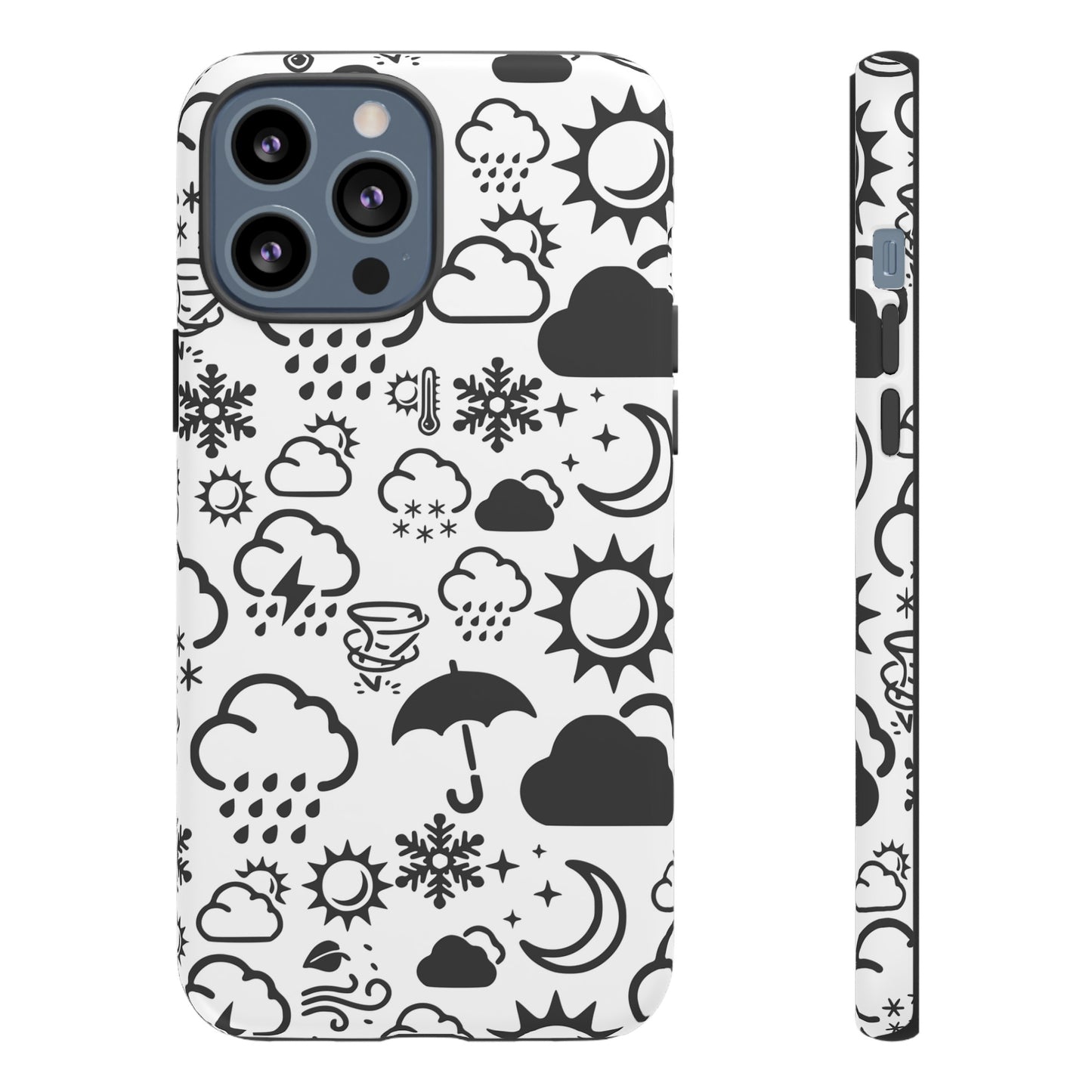 Wx Icon (White/Black) Tough Phone Case