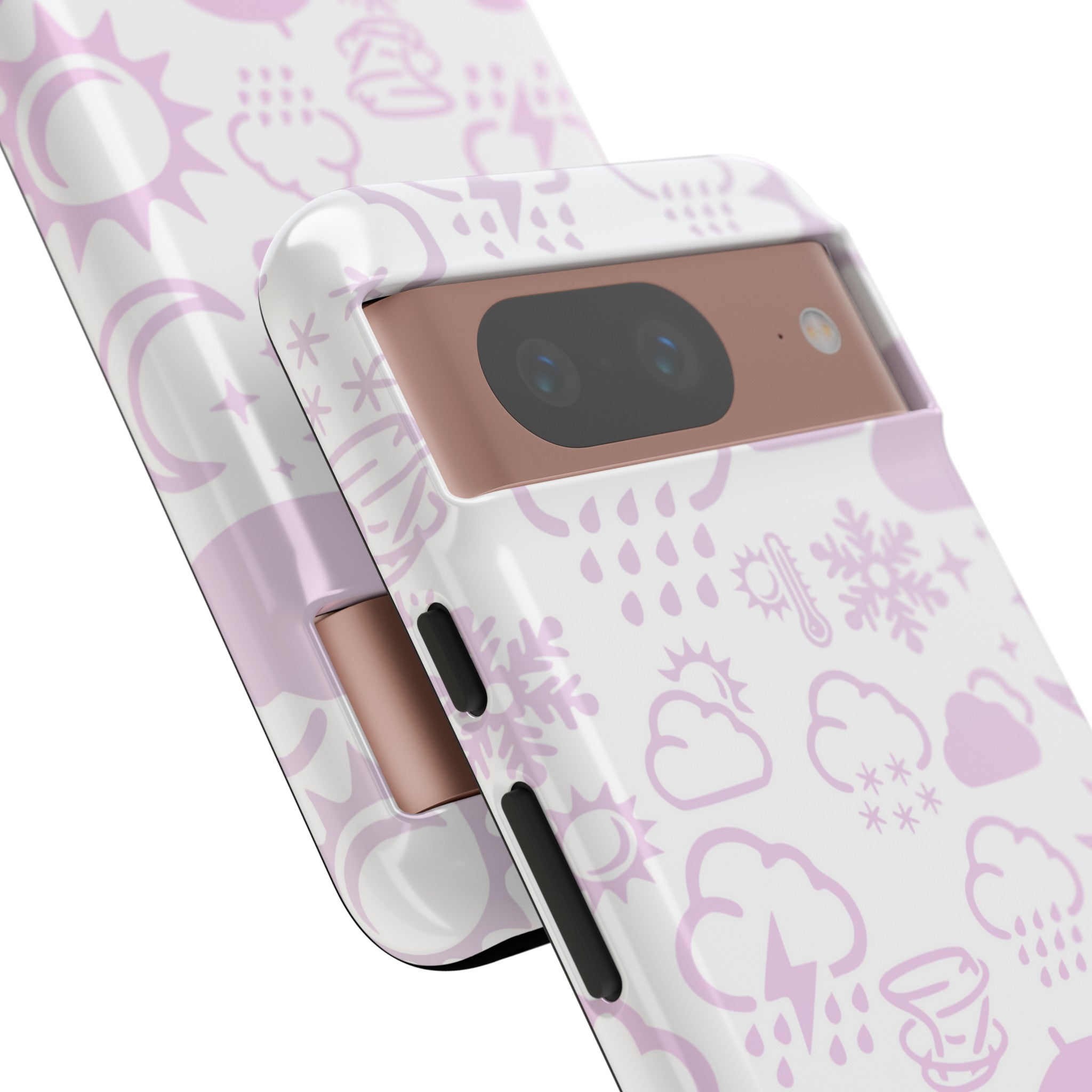 Funda resistente para teléfono Wx Icon (blanco/rosa) 