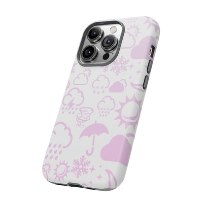 Funda resistente para teléfono Wx Icon (blanco/rosa)