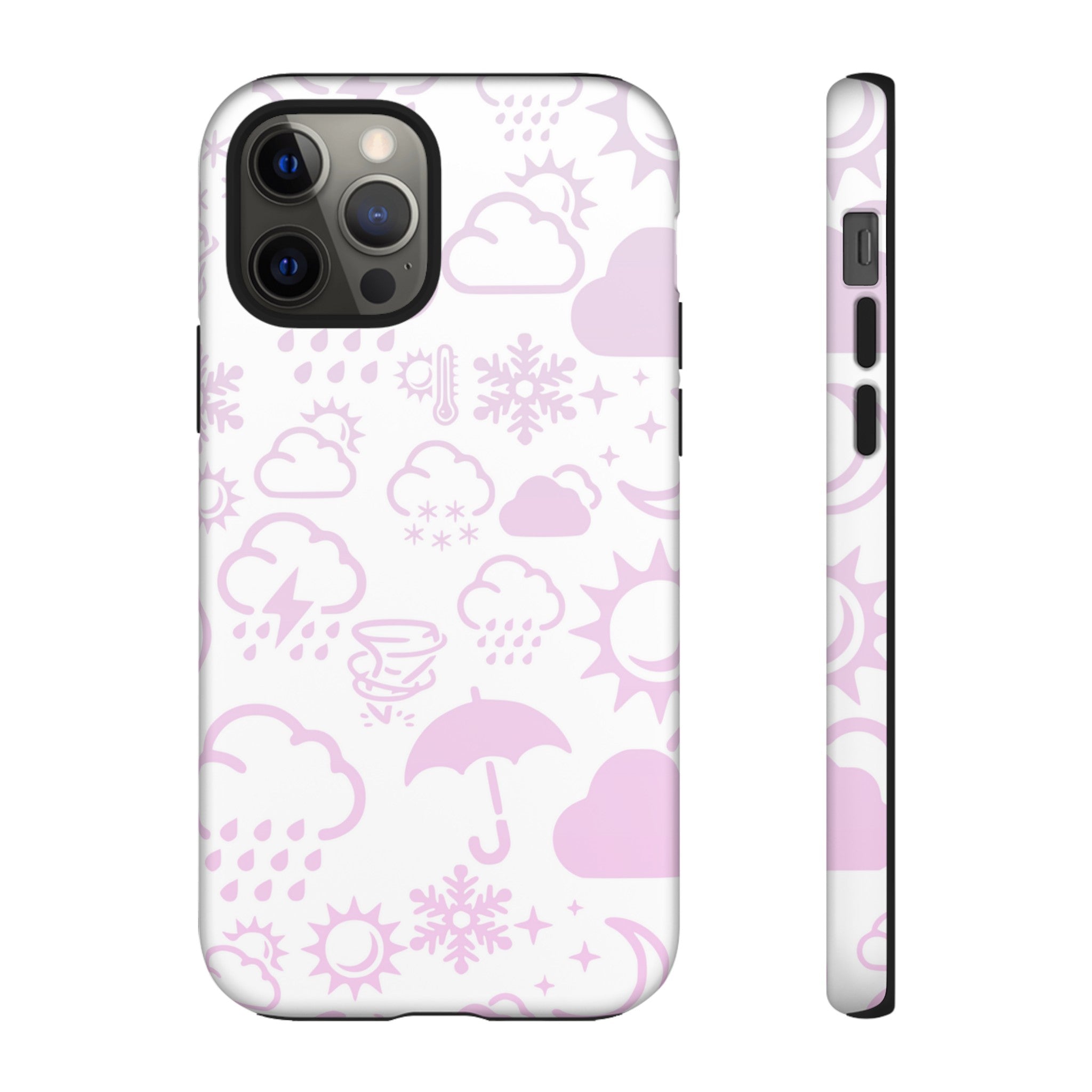 Funda resistente para teléfono Wx Icon (blanco/rosa) 