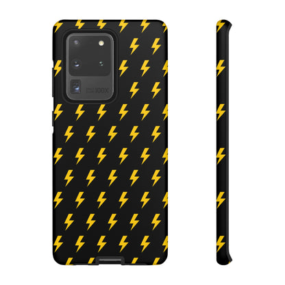 Étui de téléphone robuste Lightning Bolt (noir/jaune)