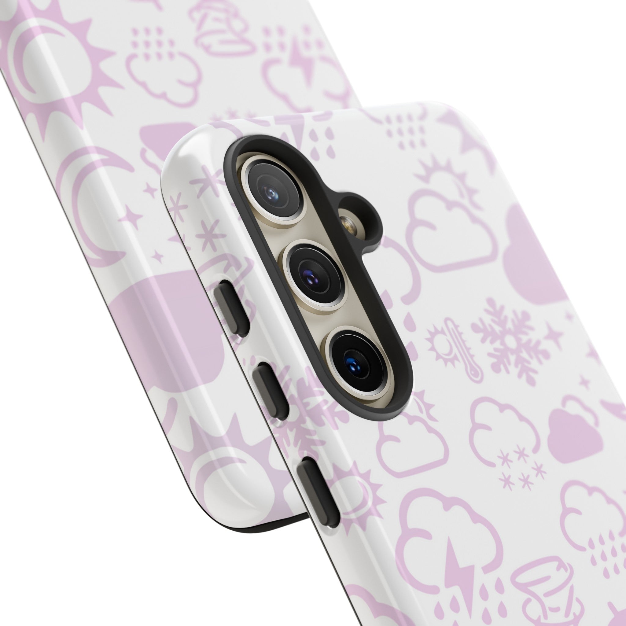 Funda resistente para teléfono Wx Icon (blanco/rosa) 