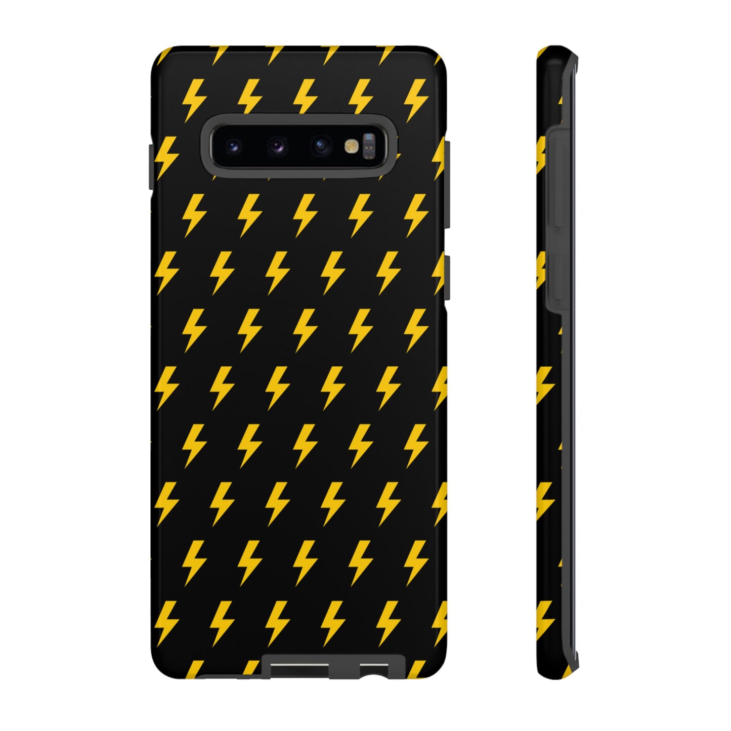 Étui de téléphone robuste Lightning Bolt (noir/jaune)