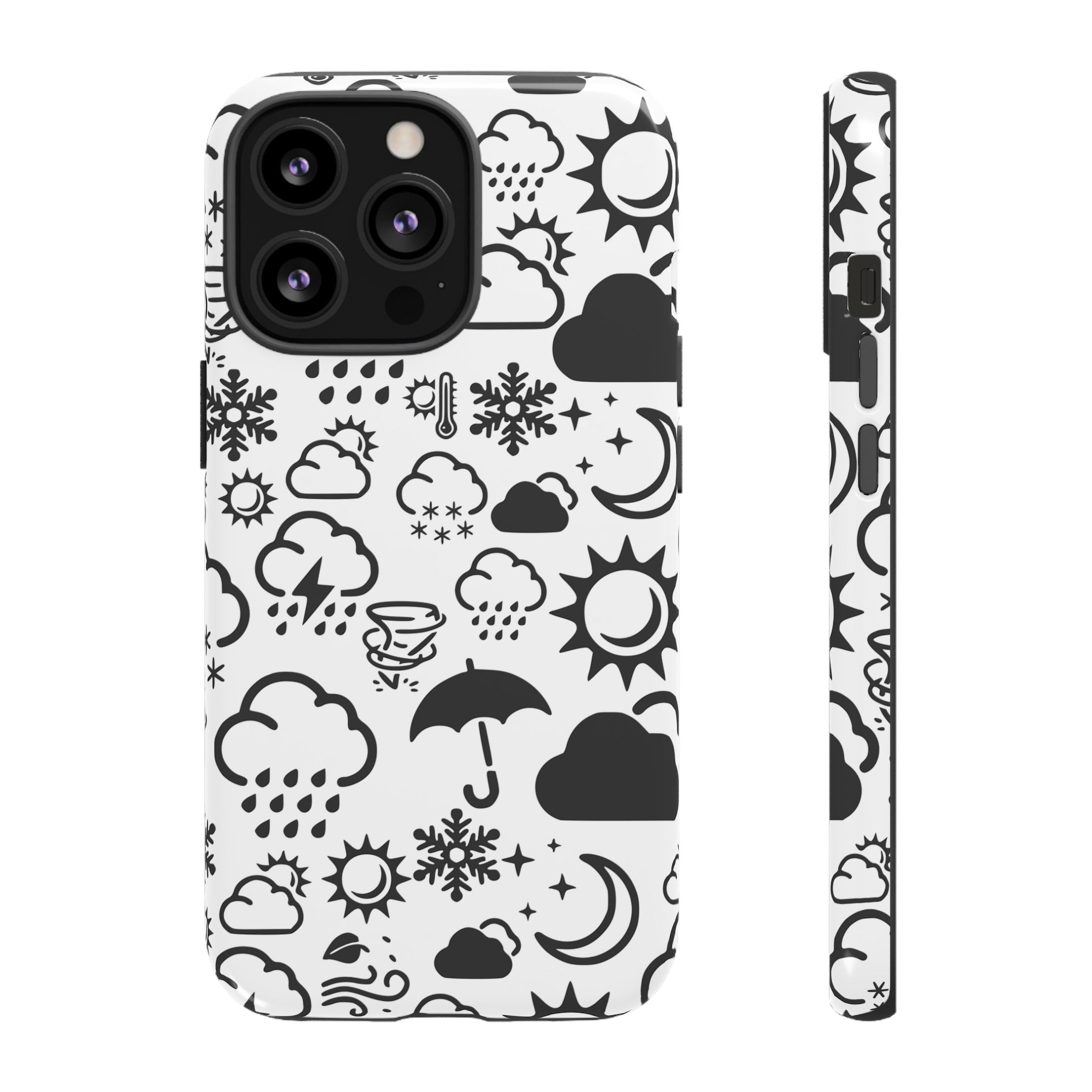 Funda resistente para teléfono Wx Icon (blanco/negro) 