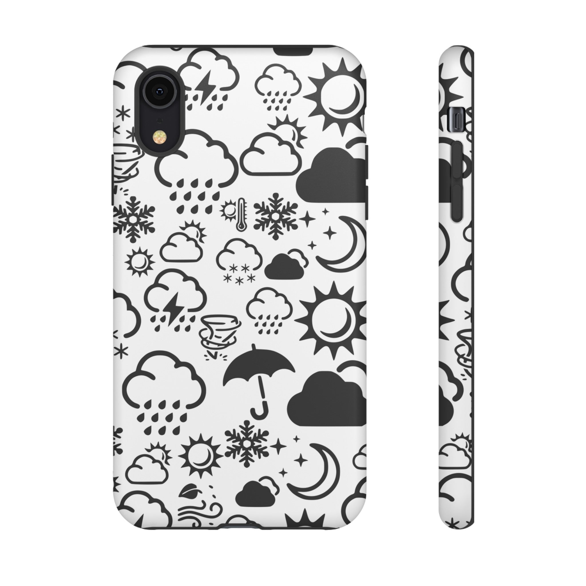 Funda resistente para teléfono Wx Icon (blanco/negro) 