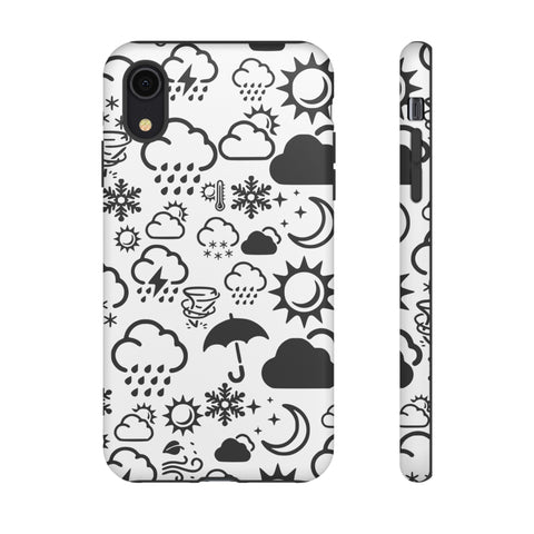 Funda resistente para teléfono Wx Icon (blanco/negro)