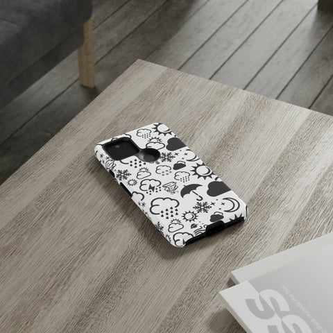 Wx Icon (White/Black) Tough Phone Case