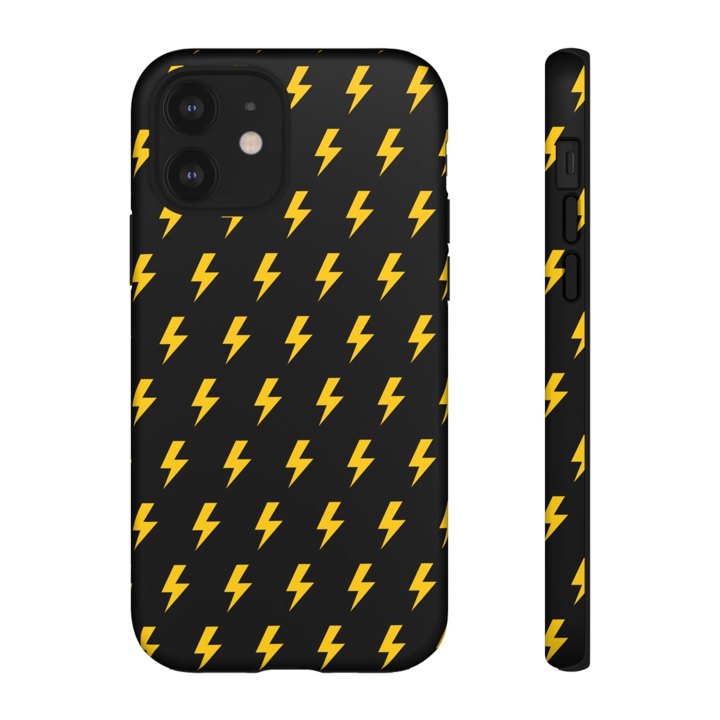 Étui de téléphone robuste Lightning Bolt (noir/jaune)