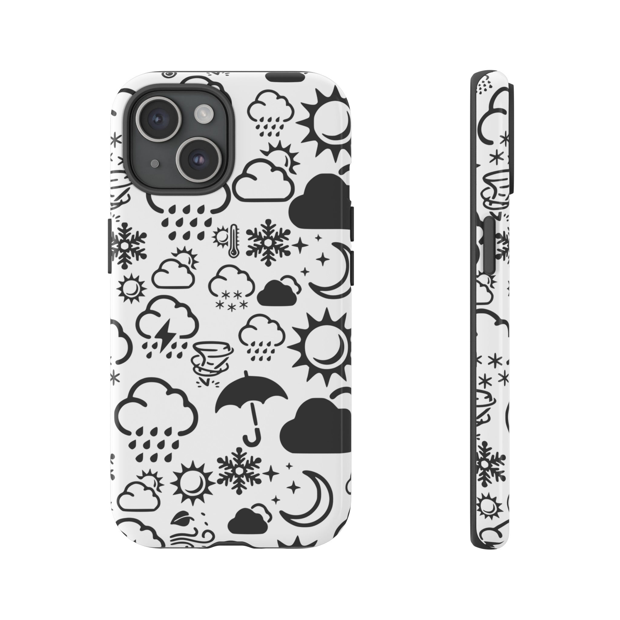 Funda resistente para teléfono Wx Icon (blanco/negro) 