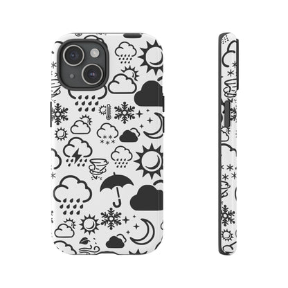 Wx Icon (White/Black) Tough Phone Case