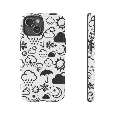 Funda resistente para teléfono Wx Icon (blanco/negro)