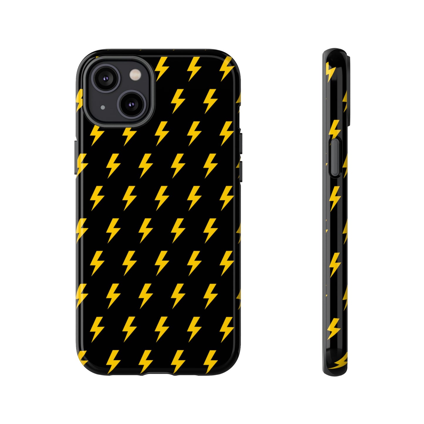 Étui de téléphone robuste Lightning Bolt (noir/jaune)