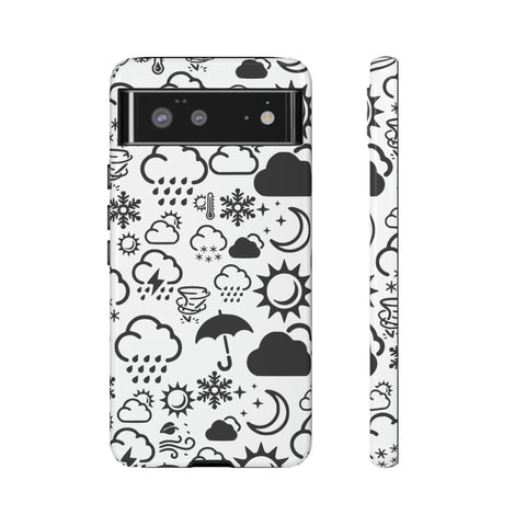 Wx Icon (White/Black) Tough Phone Case