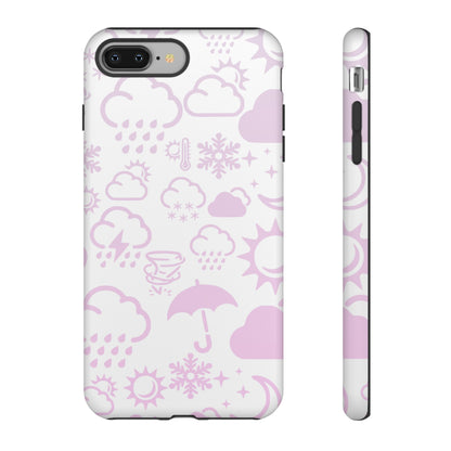 Funda resistente para teléfono Wx Icon (blanco/rosa)