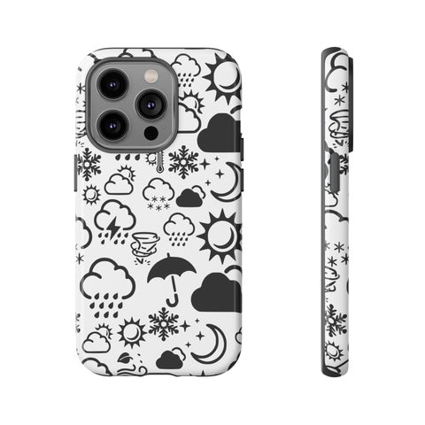 Funda resistente para teléfono Wx Icon (blanco/negro)