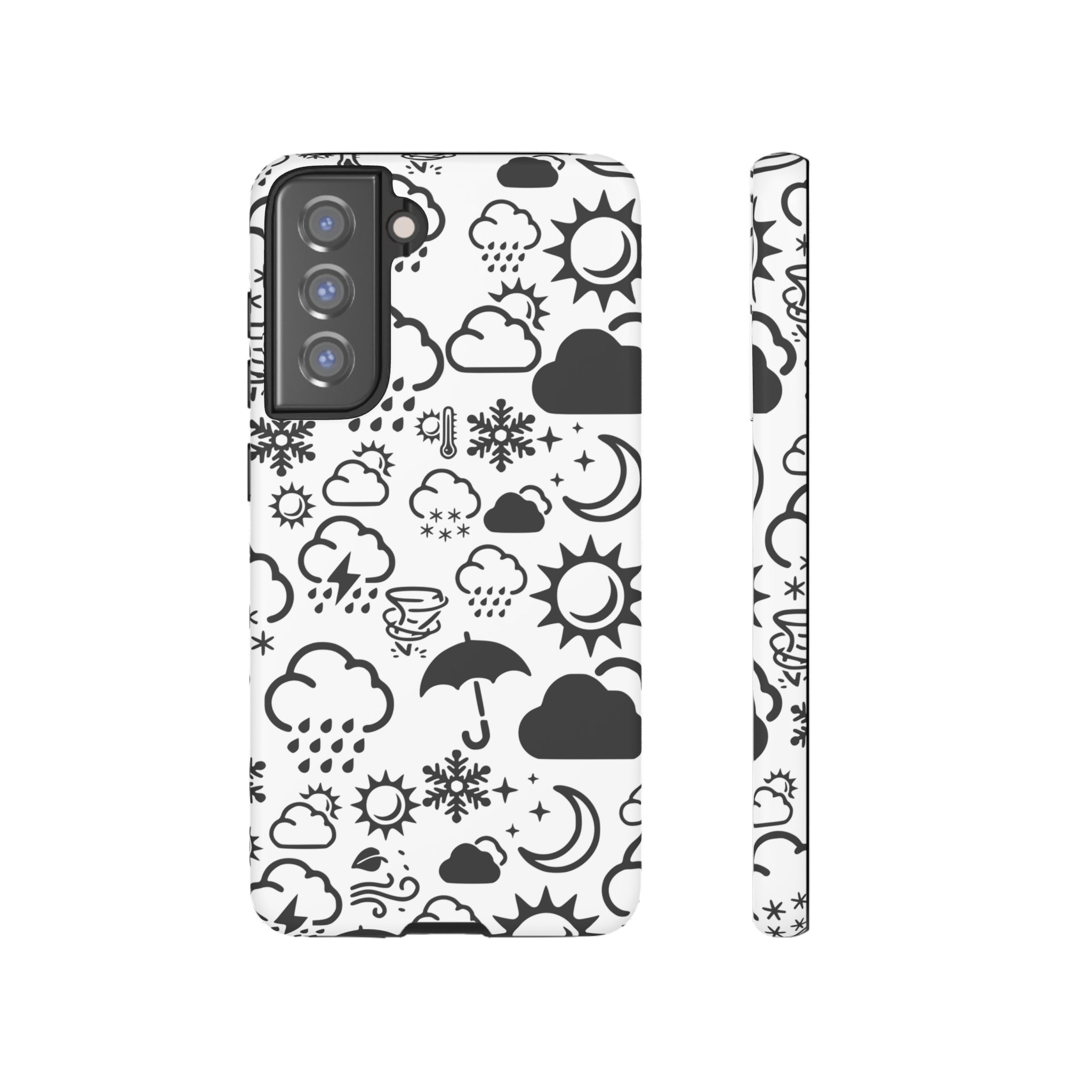 Funda resistente para teléfono Wx Icon (blanco/negro) 